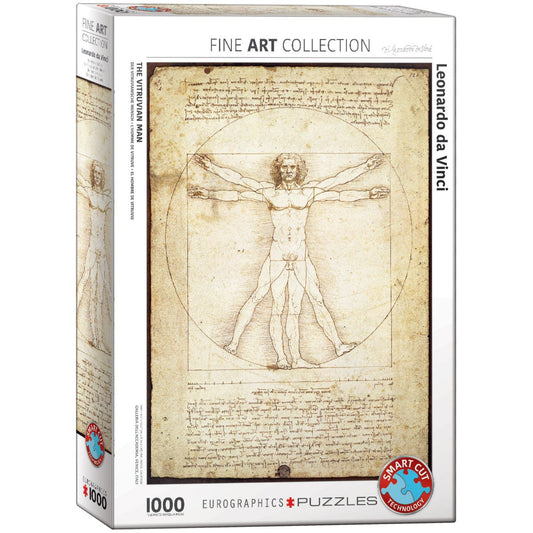 Toys 1000 Piece Puzzle - Leonardo Da Vinci: The Vitruvian Man