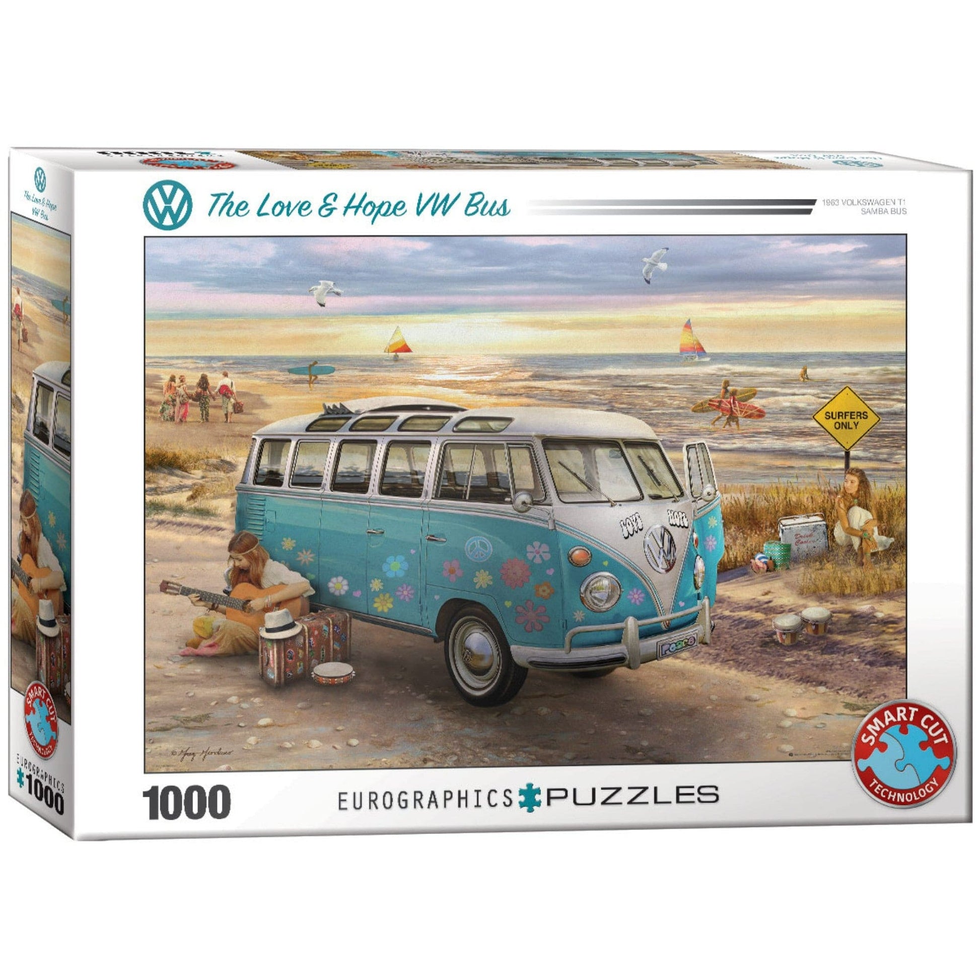 Toys 1000 Piece Jigsaw Puzzle - Giordano, Greg: The Love & Hope VW Bus