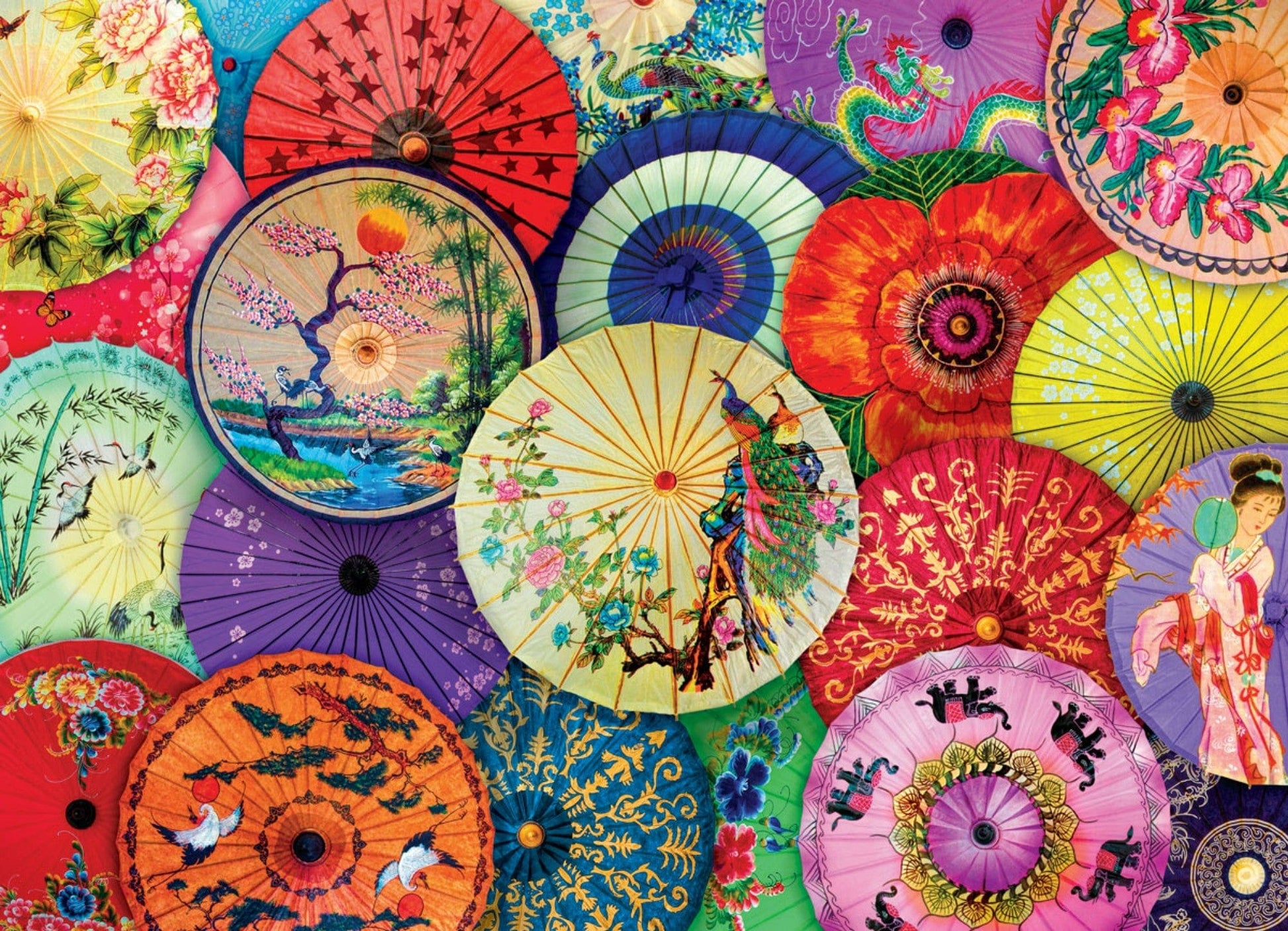 Toys 1000 Piece Jigsaw Puzzle - Asian Oil Paper Umbrellas