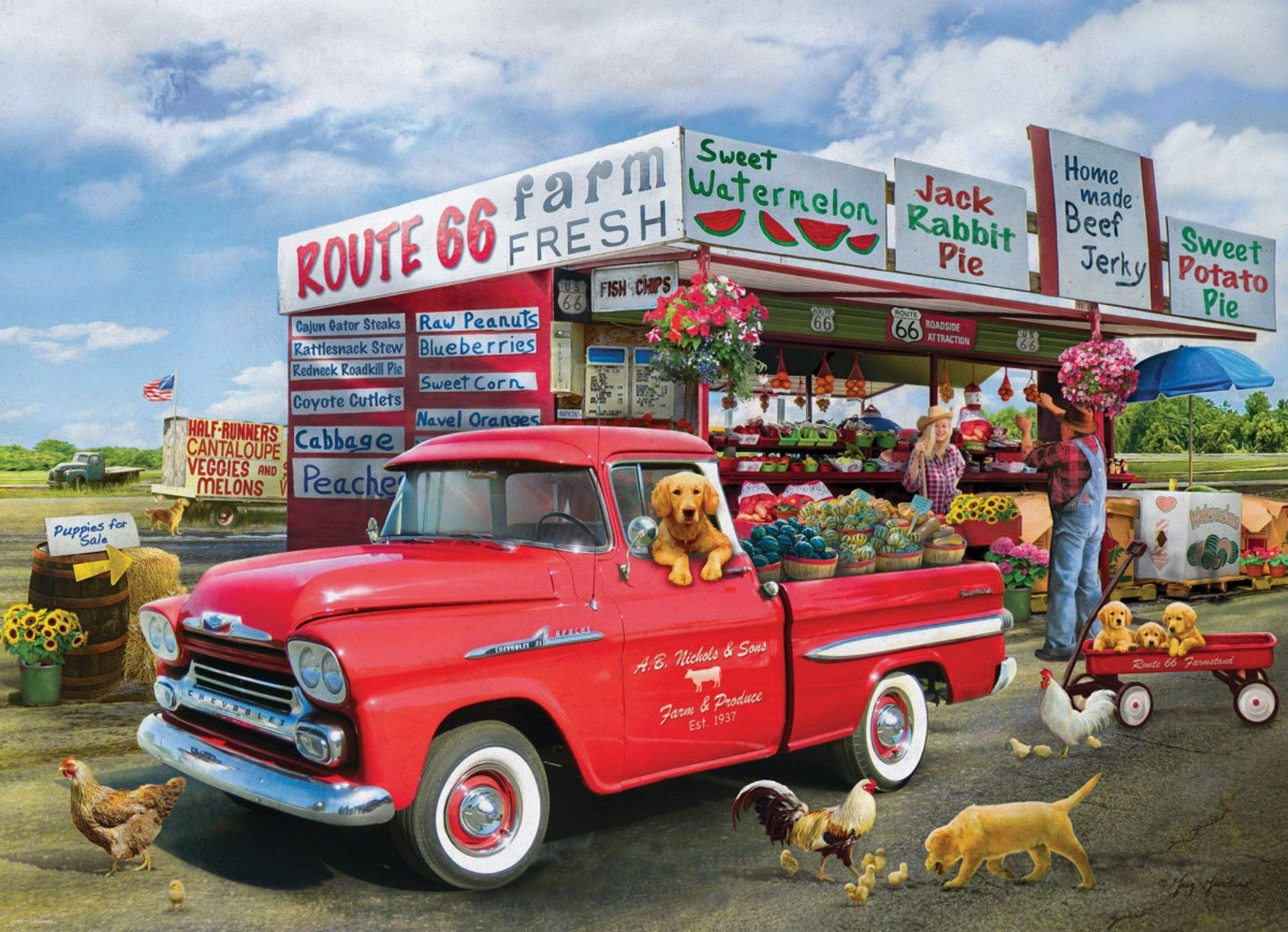 Toys 1000 Piece Jigsaw Puzzle - Giordano, Greg: 1959 Chevrolet Apache-Giordano