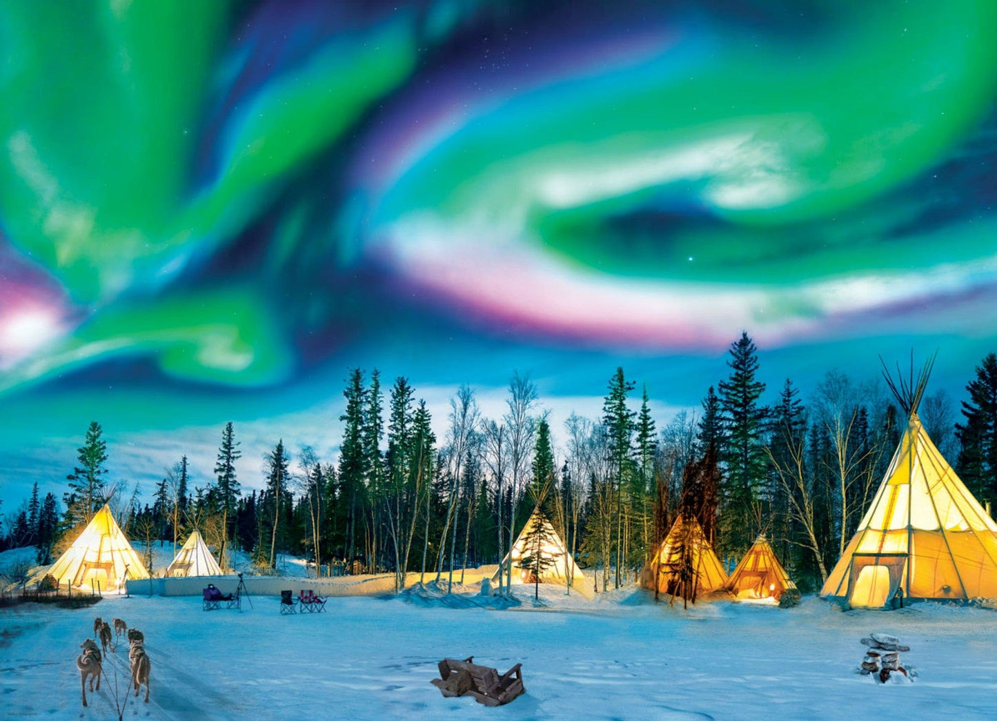 Toys Puzzle da 1000 Pezzi - Northern Lights - Yellowknife