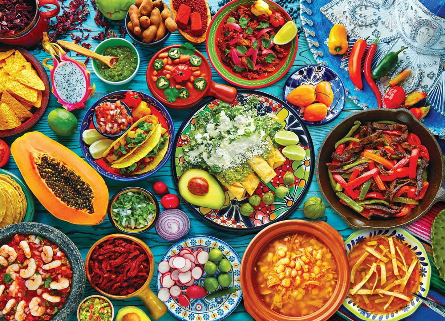 Toys 1000 Piece Puzzle - Mexican Table