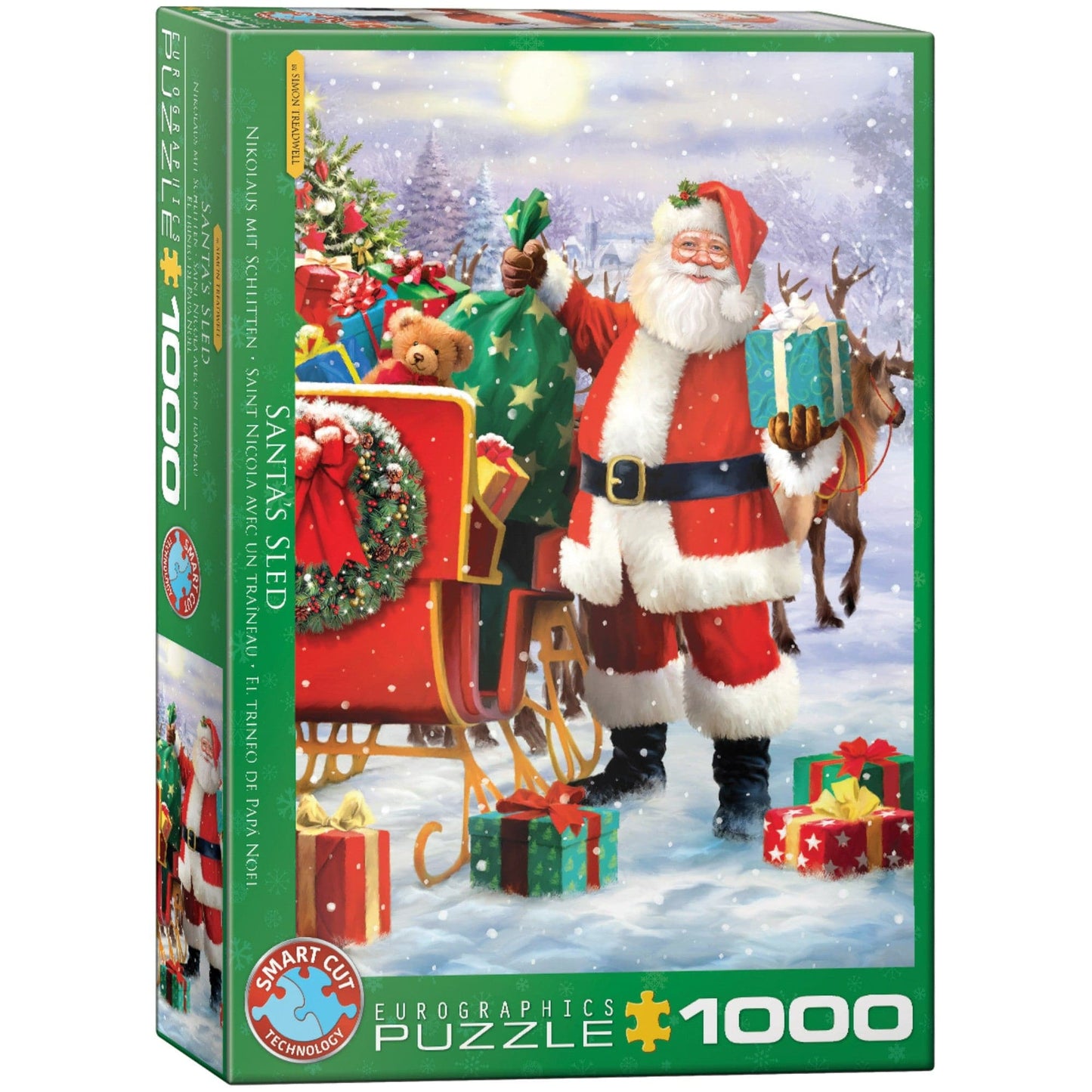 Toys Puzzle da 1000 Pezzi - Simon Tread: Santa with Sled by Simon Tread