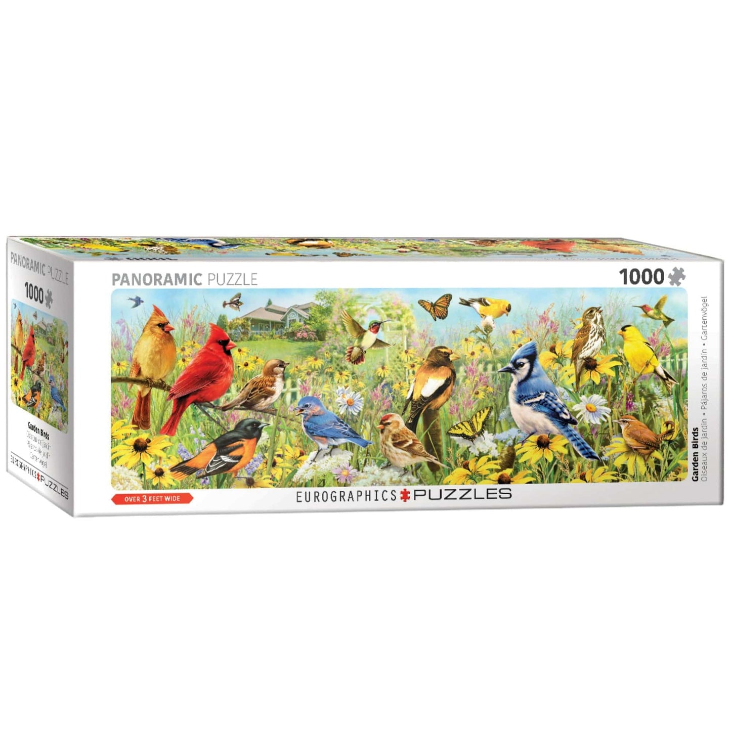 Toys 1000 Piece Panorama Puzzle - Garden Birds Panorama-Giordano