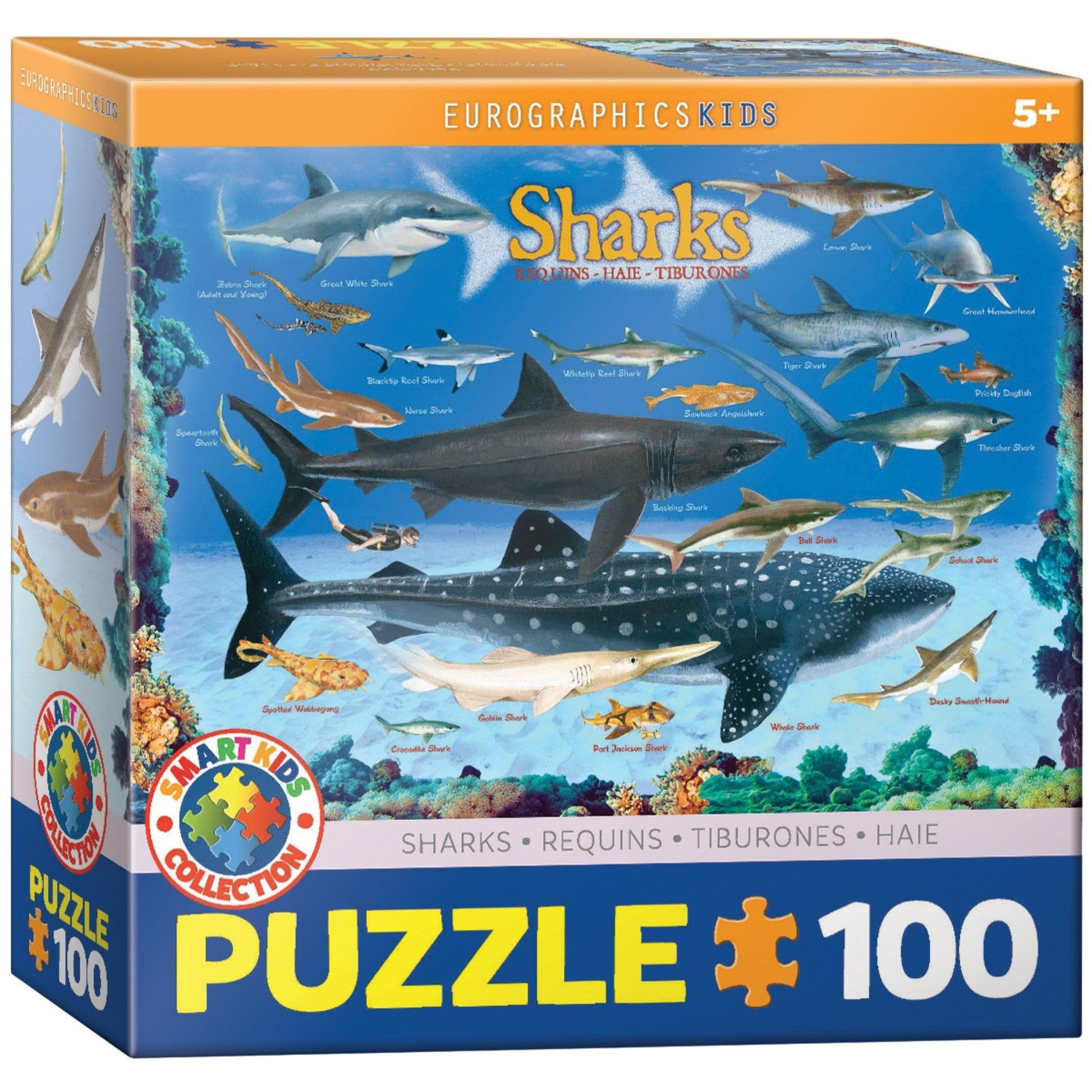 Toys 100 Piece Puzzle - Sharks 100-Piece Puzzle