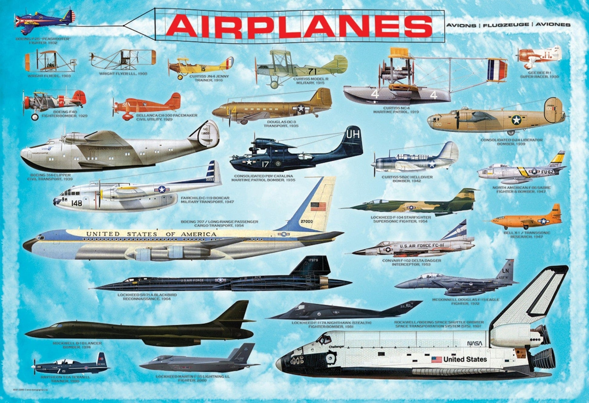 Toys 100 Piece Puzzle - Airplanes 100-Piece Puzzle