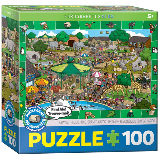 Toys Puzzle da 100 Pezzi - A Day in the Zoo - Spot & Find 100-Piece Puzzle