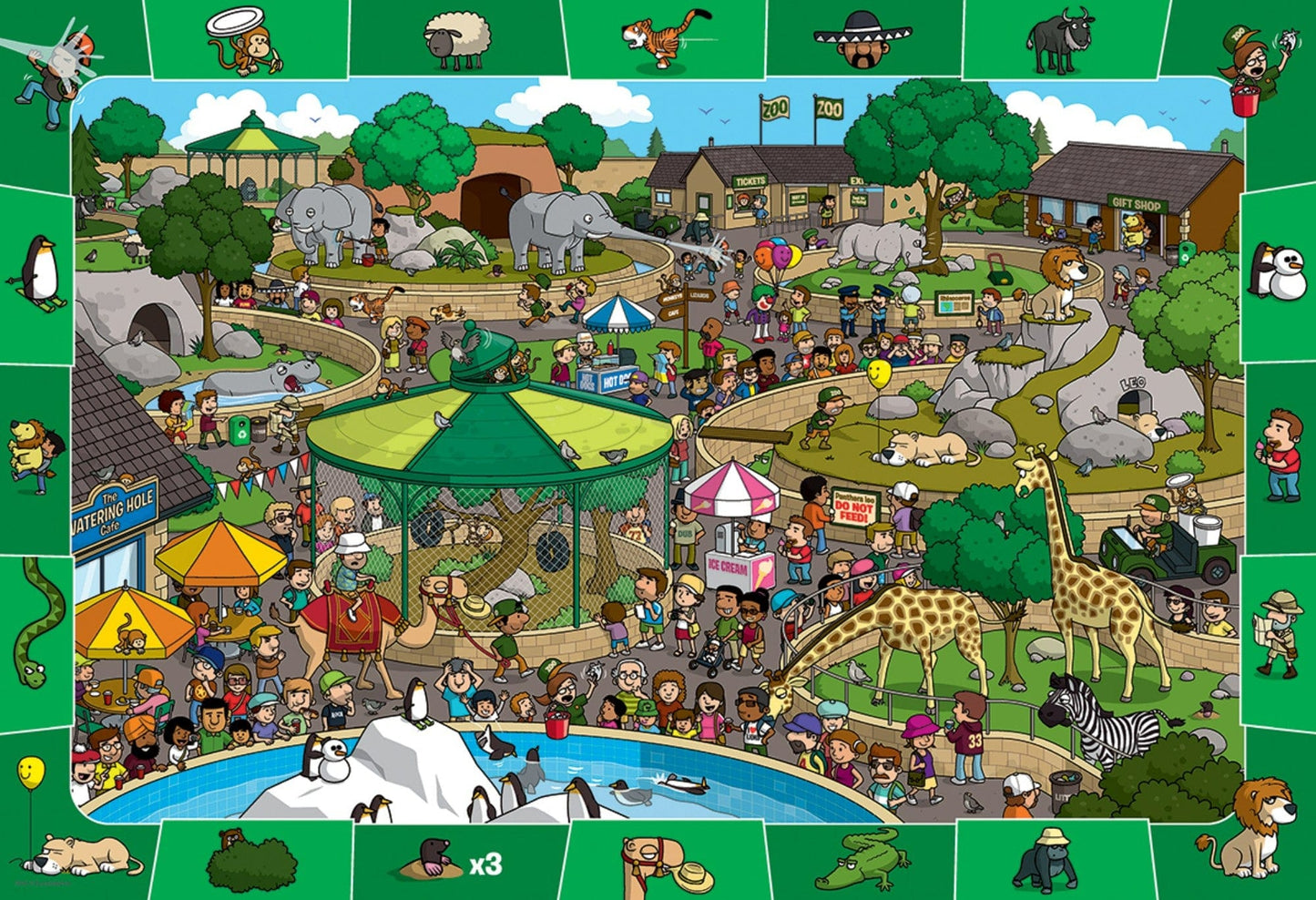 Toys Puzzle da 100 Pezzi - A Day in the Zoo - Spot & Find 100-Piece Puzzle