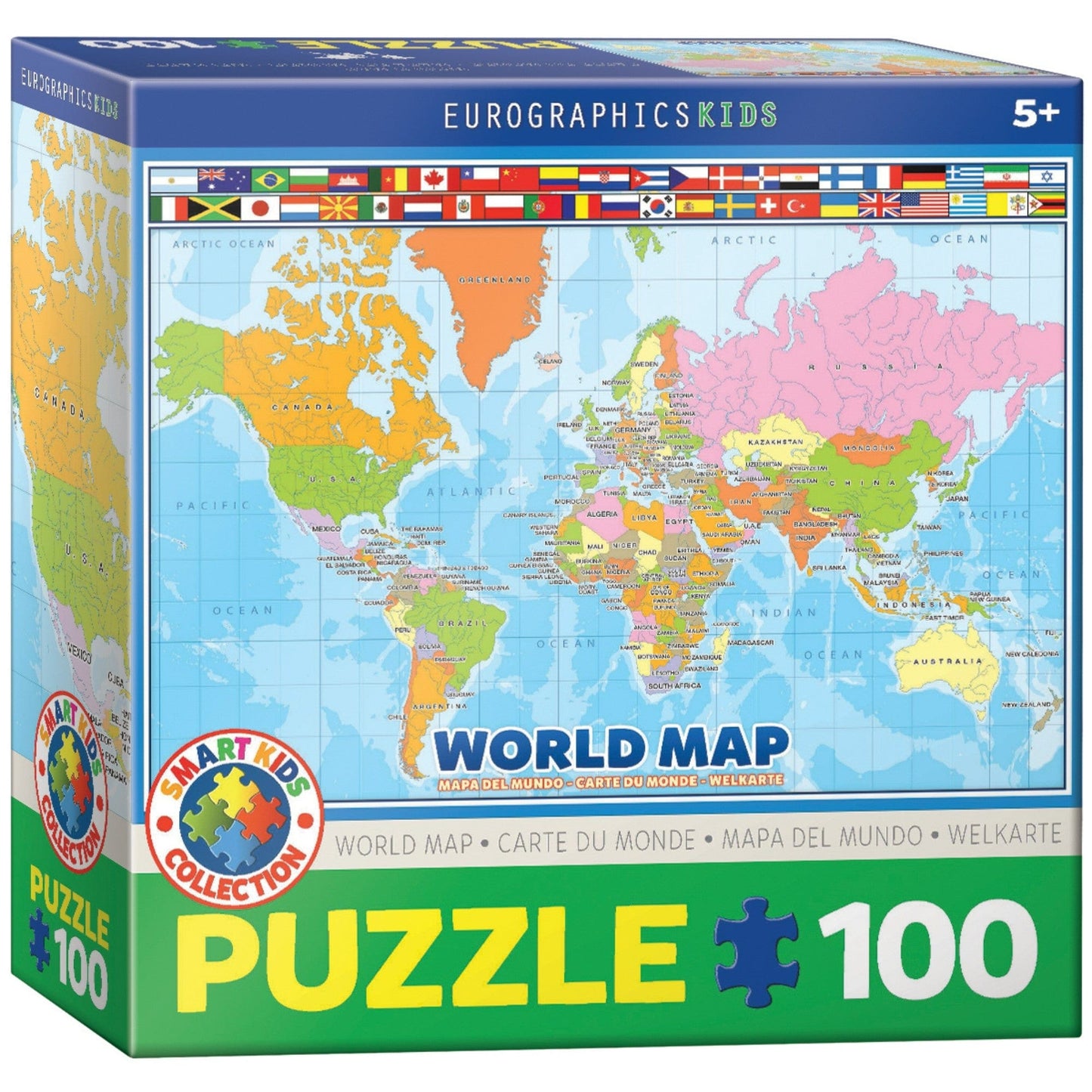 Toys 100 Piece Puzzle - World Map 100-Piece Puzzle