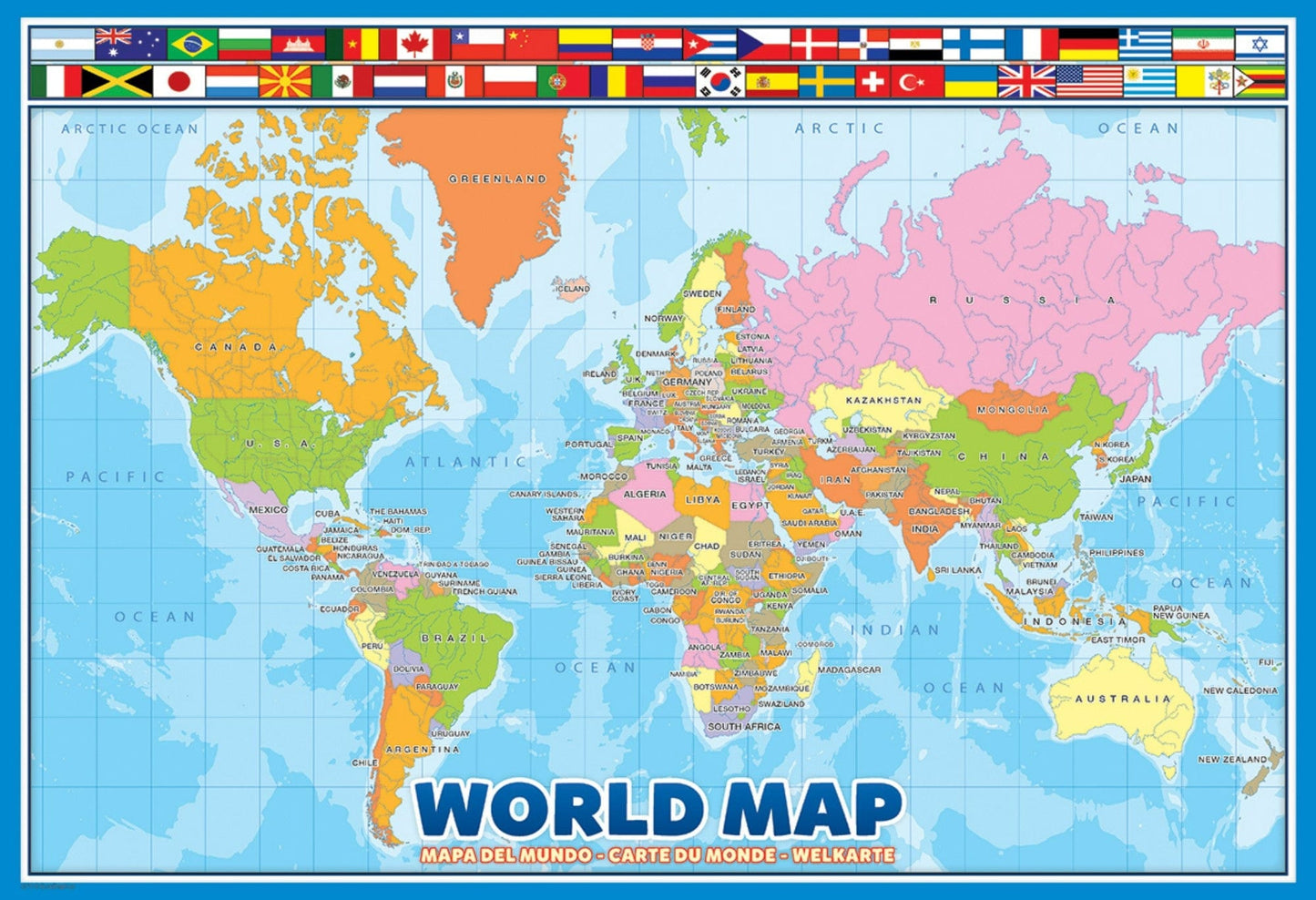 Toys 100 Piece Puzzle - World Map 100-Piece Puzzle