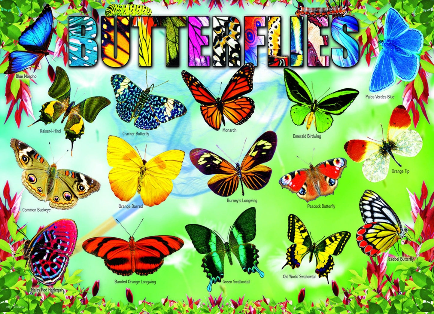 Toys Puzzle da 100 Pezzi - Garden Butterflies 100-Piece Puzzle