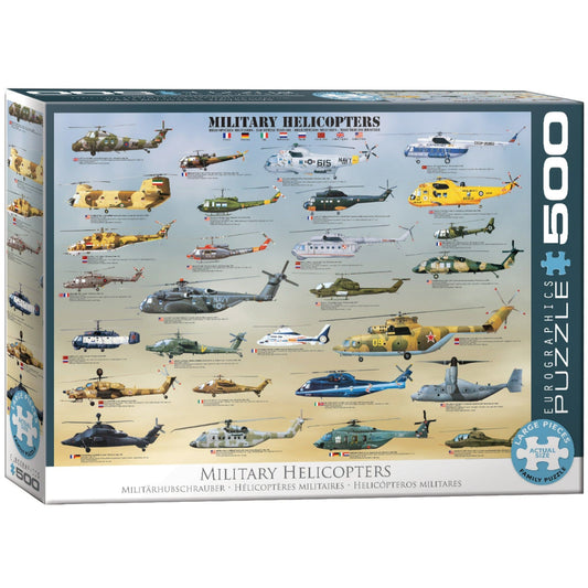 Toys 500 Piece Puzzle - Military Helicopters