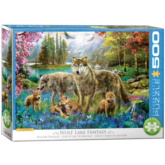 Toys 500 Piece Puzzle - Wolf Lake Fantasy