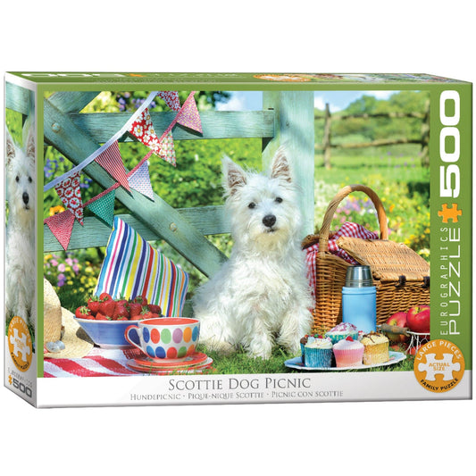 Toys 500 Piece Puzzle - Scottie Dog Picnic