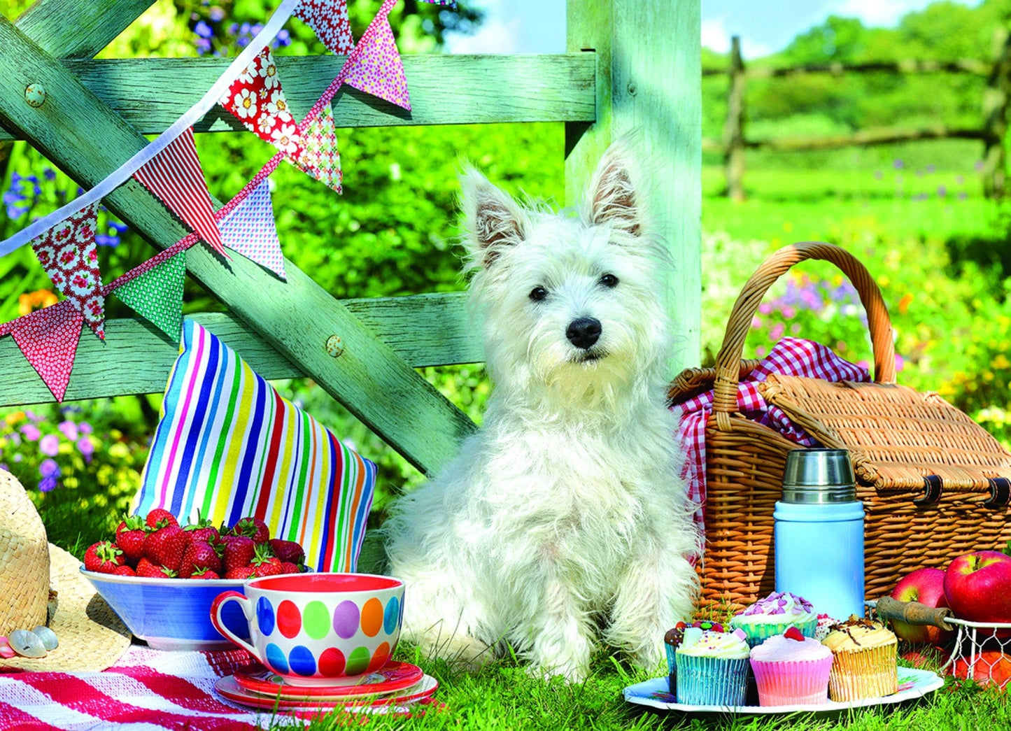 Toys 500 Piece Puzzle - Scottie Dog Picnic