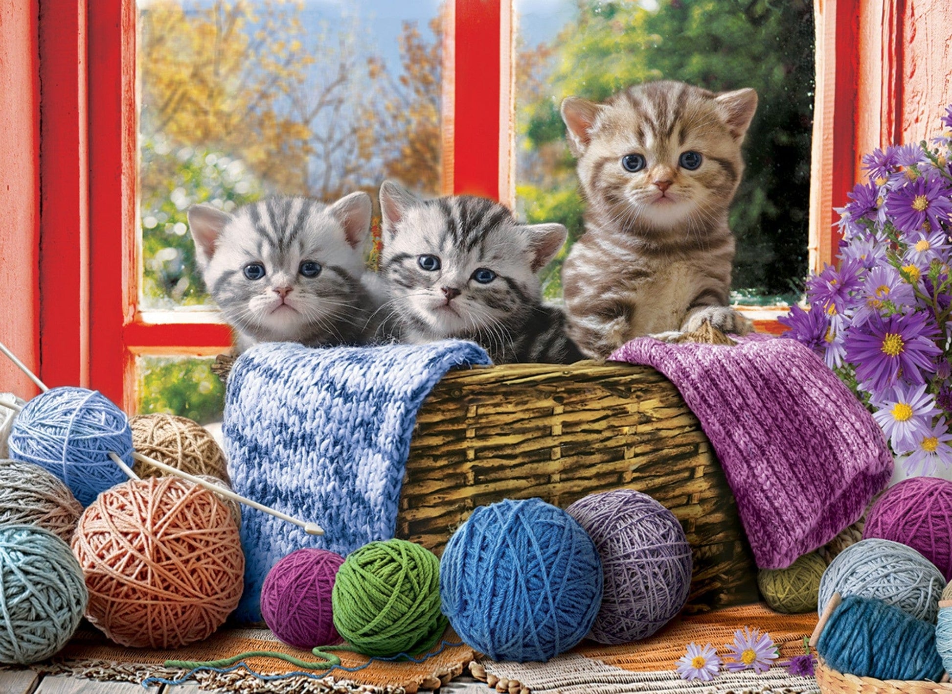 Toys 500 Piece Jigsaw Puzzle - Knittin&#39 Kittens