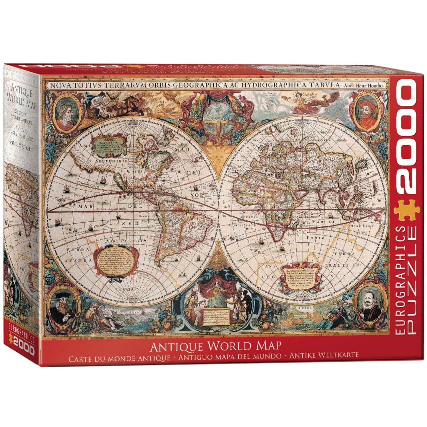 Toys 2000 Piece Jigsaw Puzzle - Antique World Map