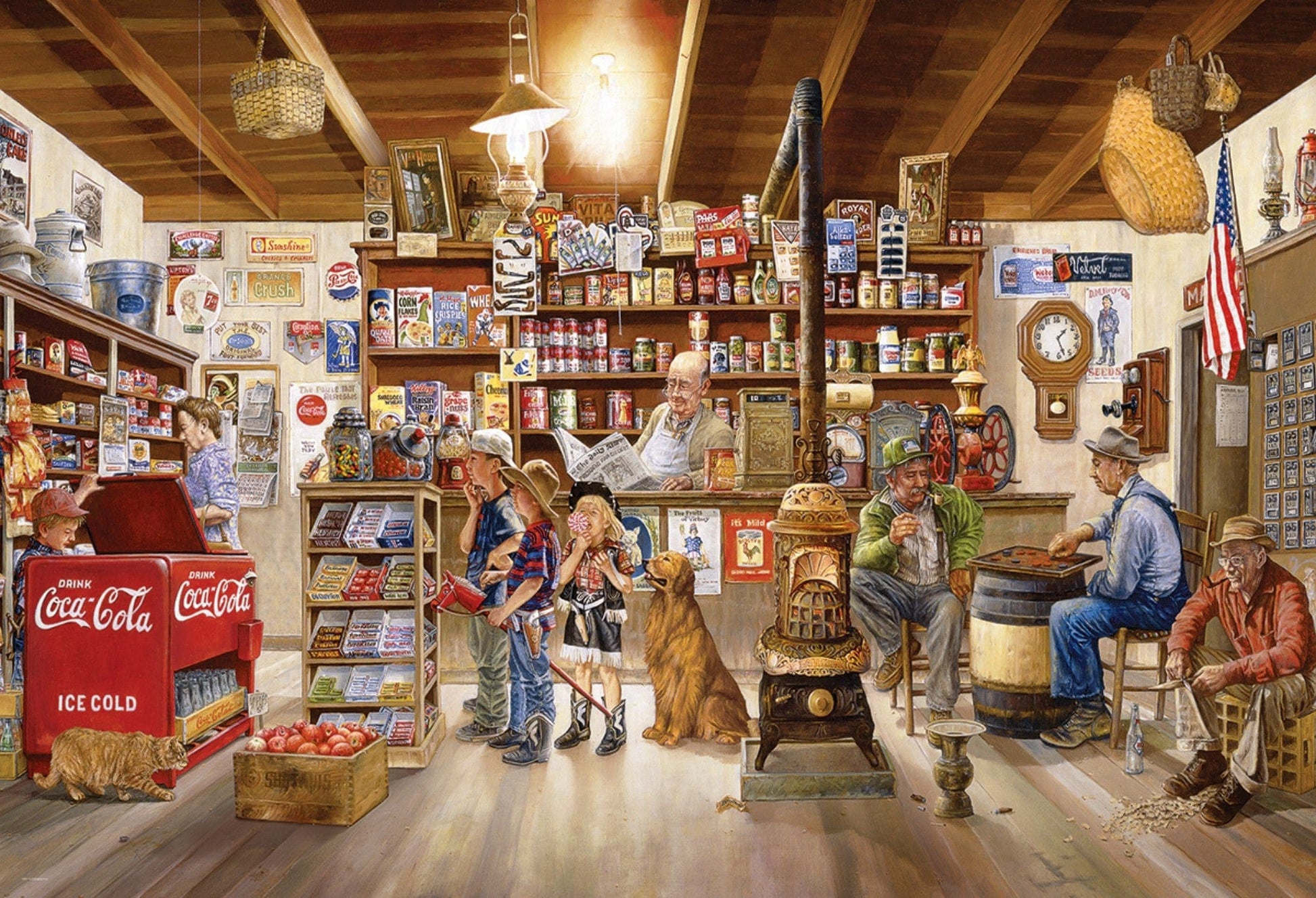 Toys 2000 Piece Puzzle - The General Store by Les Ray