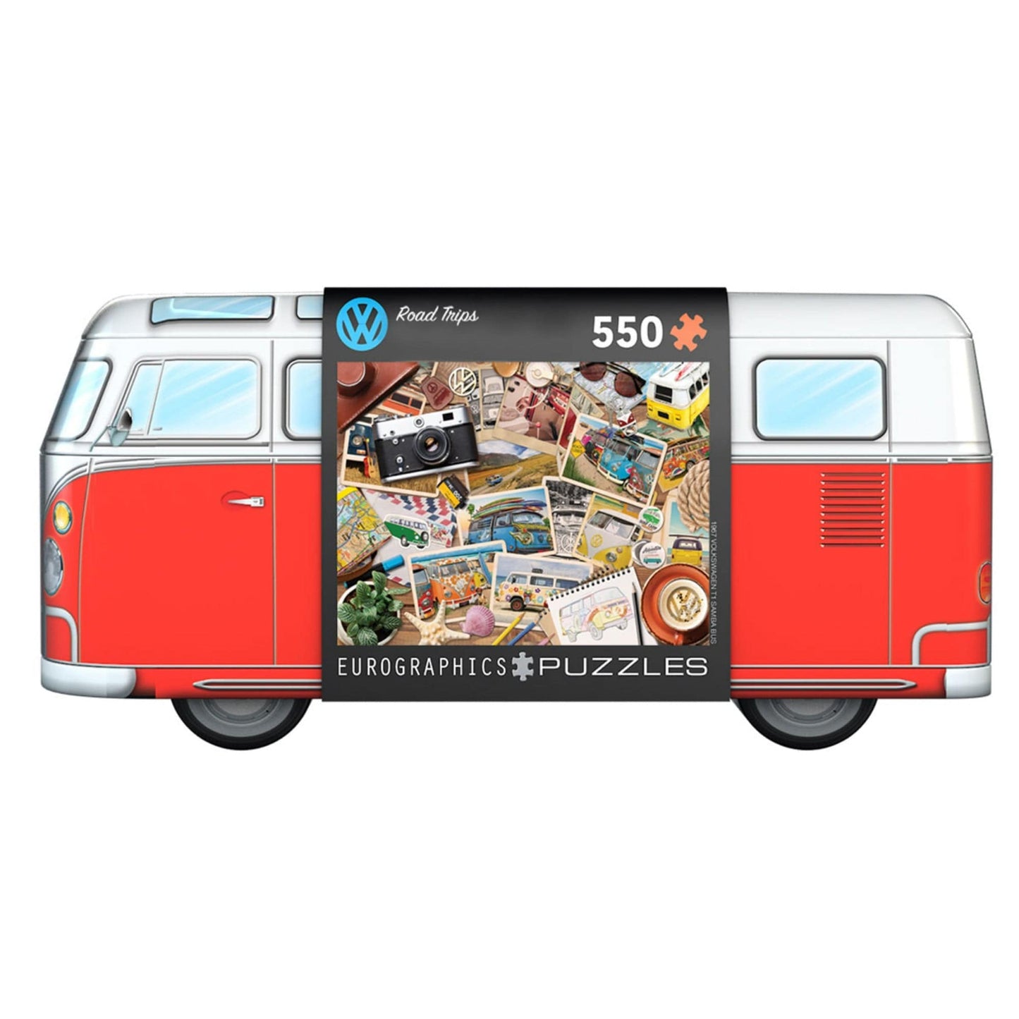 Toys Puzzle da 550 Pezzi - Tin Box:  550pcs - VW Bus Tin - Road Trips