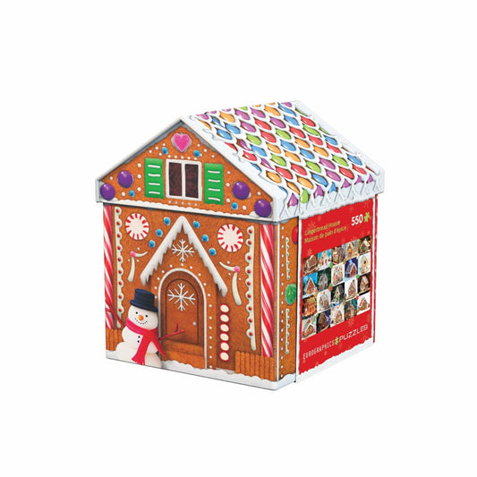 Toys Puzzle da 550 Pezzi - Tin Box: Gingerbread House Tin