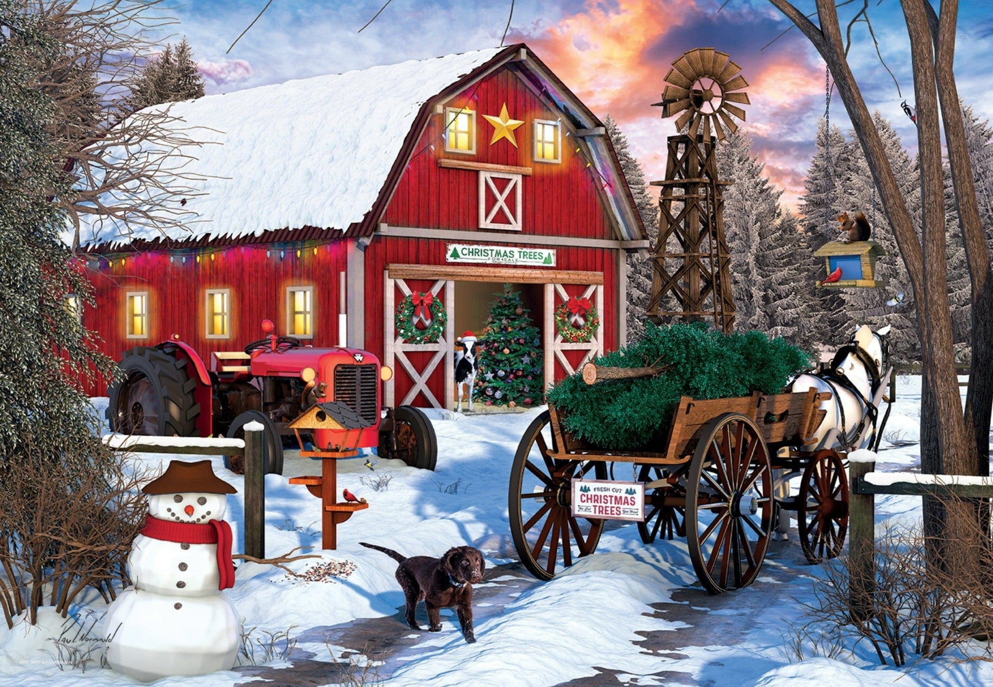 Toys 550 Piece Jigsaw Puzzle - Tin Box: Holiday Farm