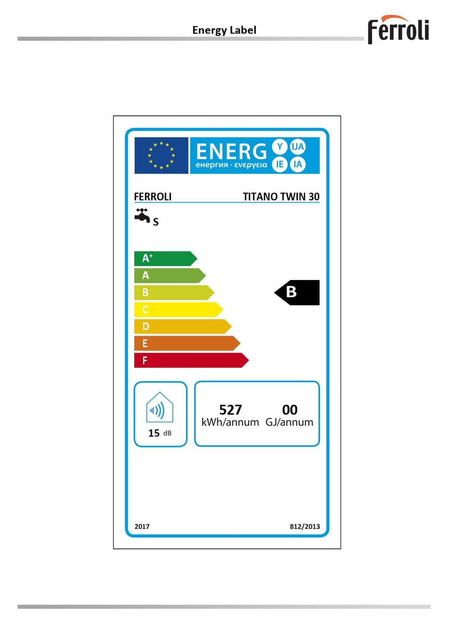 Bricocenter ELECTRIC WATER HEATER TWIN LT 80 COMPACT TITAN FERROLI (CLASS B) WITH WIFI