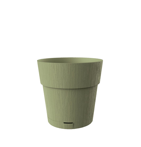 Ethica vase with water reservoir, diameter 15 cm, olive green