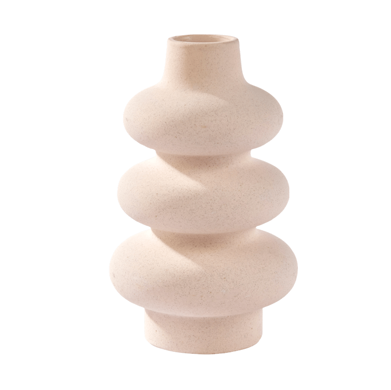 Casa HARMONY Vaso beige, H 25 cm - Ø 15 cm