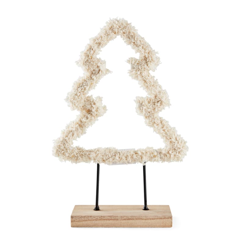 FLUFFY White ornament, H 30 x W 6 x L 15 x D 1 cm