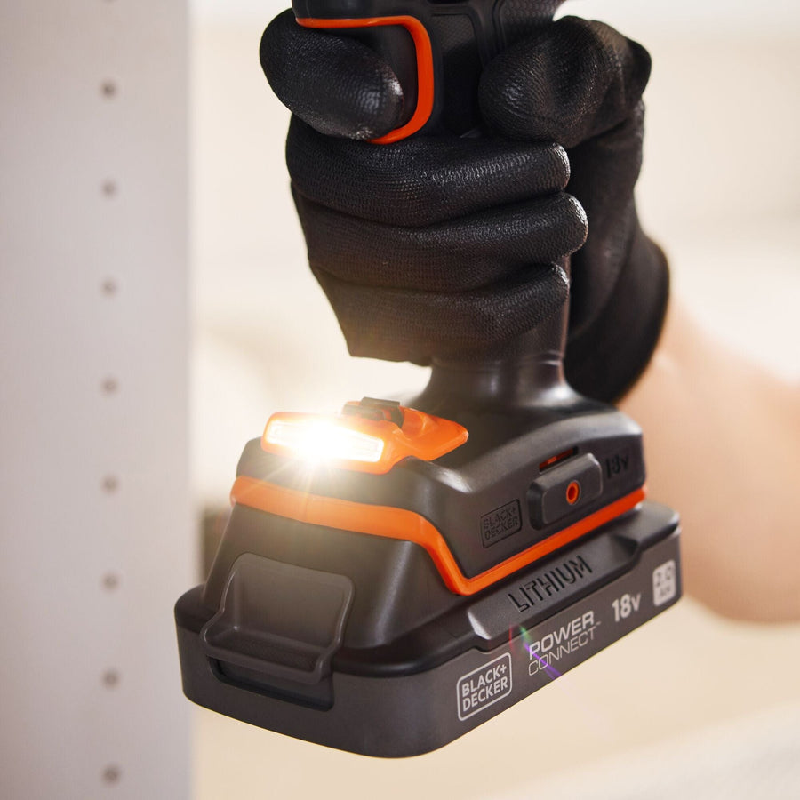Bricocenter BLACK&DECKER 18V IMPACT DRILL, 1 2.0AH BATTERY, CHARGER