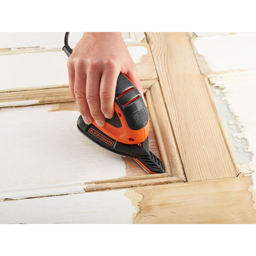 Bricocenter MOUSE SANDER BLACK+DECKER BEW230BC-QS 55W SANDING PAD 105 MMQ + VACUUM ATTACHMENT