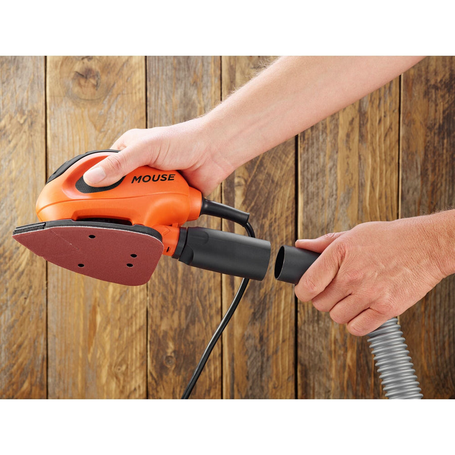 Bricocenter MOUSE SANDER BLACK+DECKER BEW230BC-QS 55W SANDING PAD 105 MMQ + VACUUM ATTACHMENT