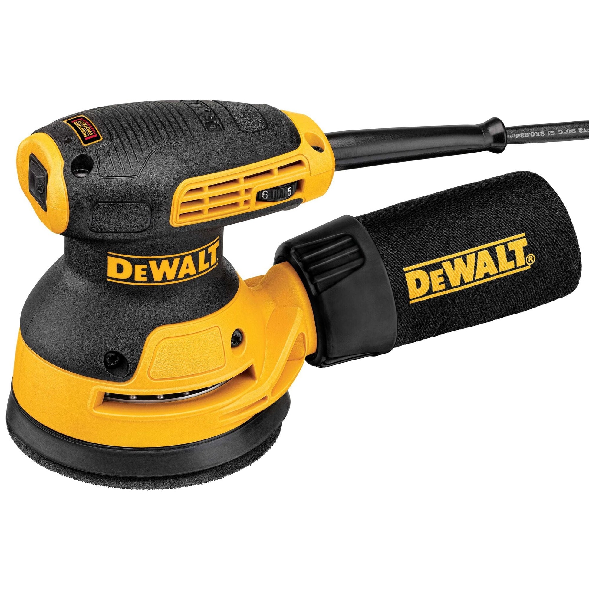 Bricocenter DEWALT 280W RANDOM ORBITAL SANDER, DIAM.125MM, WITH DUST EXTRACTION