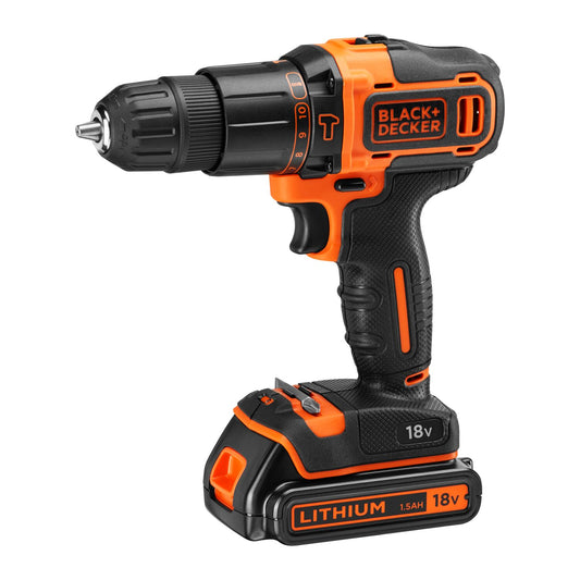 BLACK&DECKER 18V IMPACT DRILL, 1 BATTERY 2.0AH