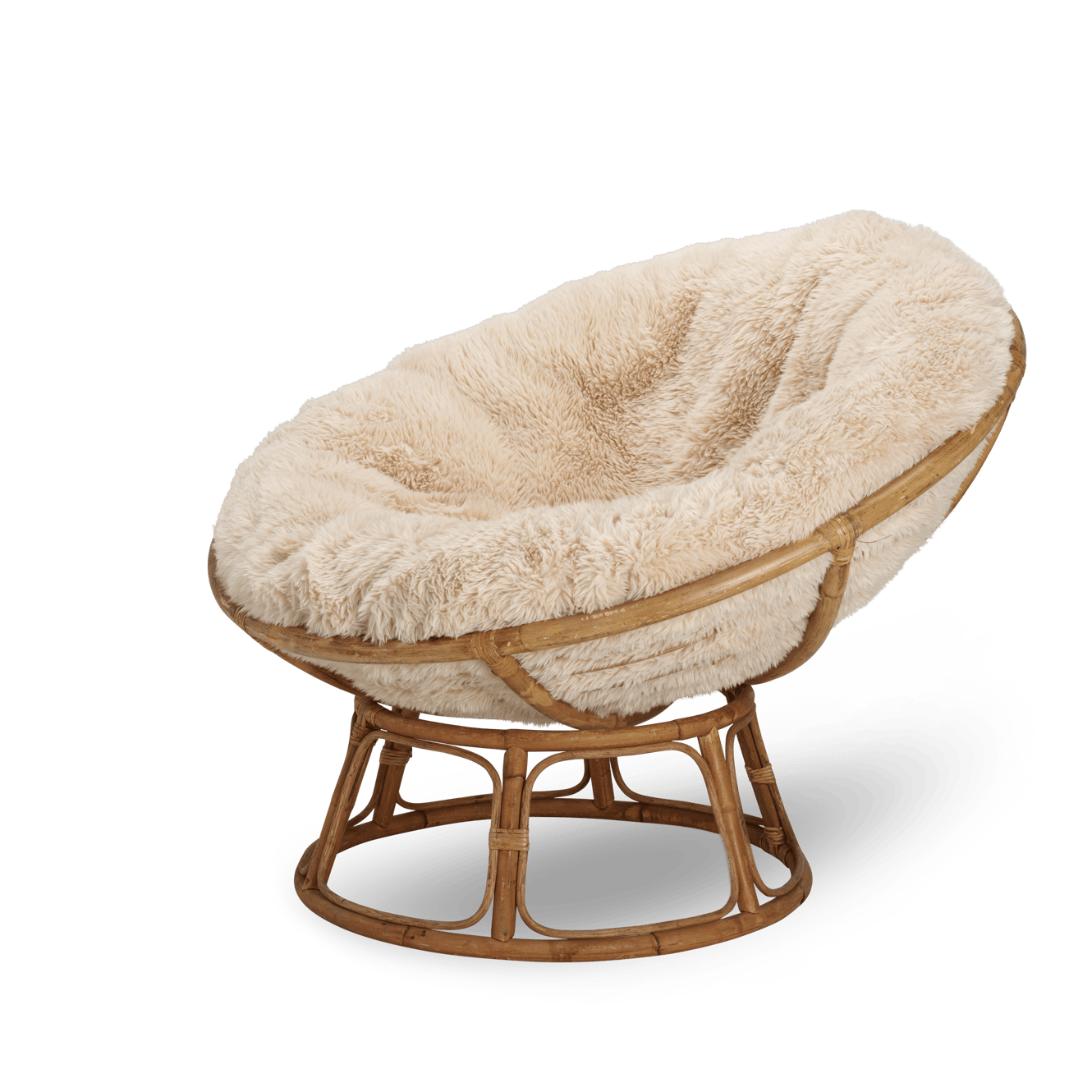 Casa PAPASAN CUSH.COVER FUR OFFWHIT