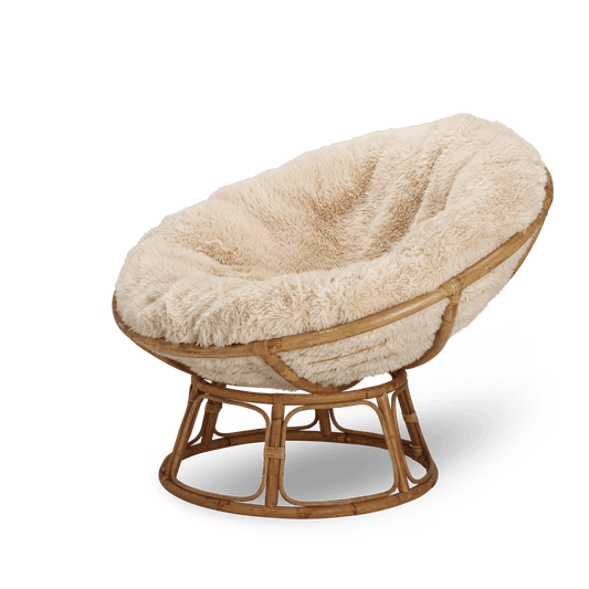 Casa PAPASAN CUSH.COVER FUR OFFWHIT