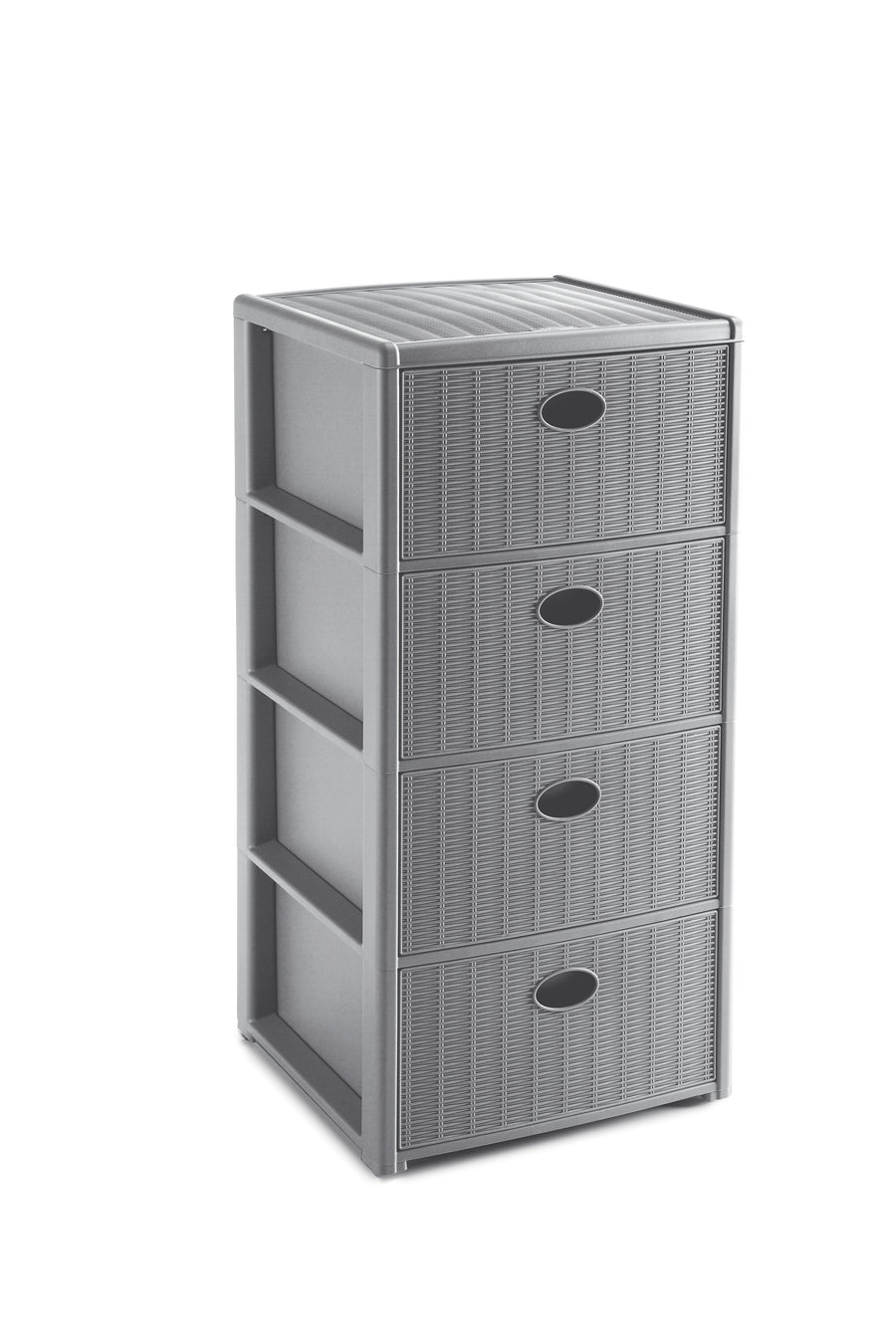 Elegance 4-drawer chest, 40 x 40 x 80 cm, grey