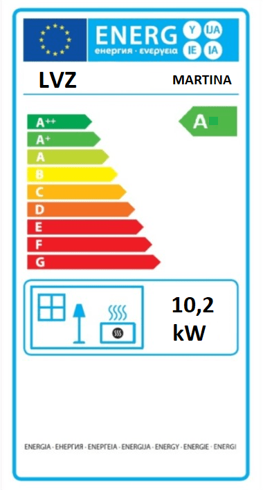 Bricocenter WOOD STOVE MARTINA 13 KW 10 COLOR BLACK