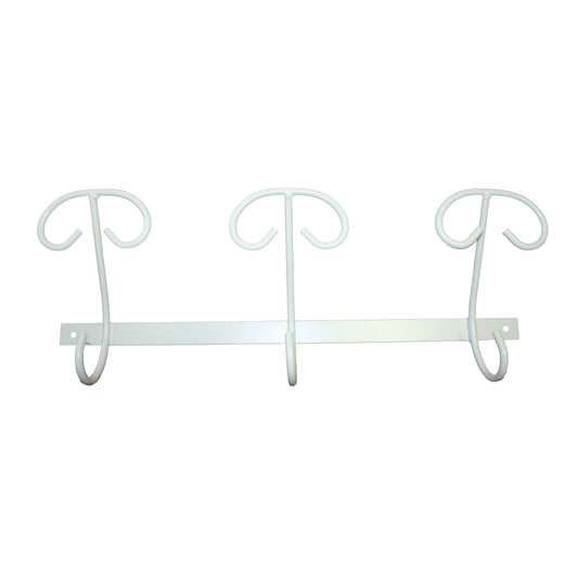 Bricocenter WROUGHT IRON COAT RACK 3 PLACES WHITE