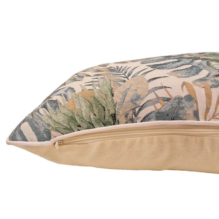 Bricocenter YUNGA REMOVABLE CUSHION COVER 30X50CM WITH WATER-REPELLENT STAIN-RESISTANT PIPING GREEN BACK DYED