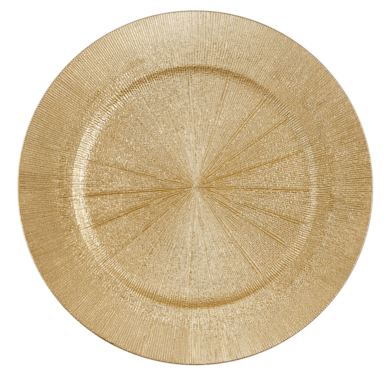 RELIEV Golden decorative plate, light golden, Ø 33 cm