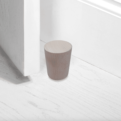 ROUND WOODEN DOORSTOP D6.5 CM H8.5 CM