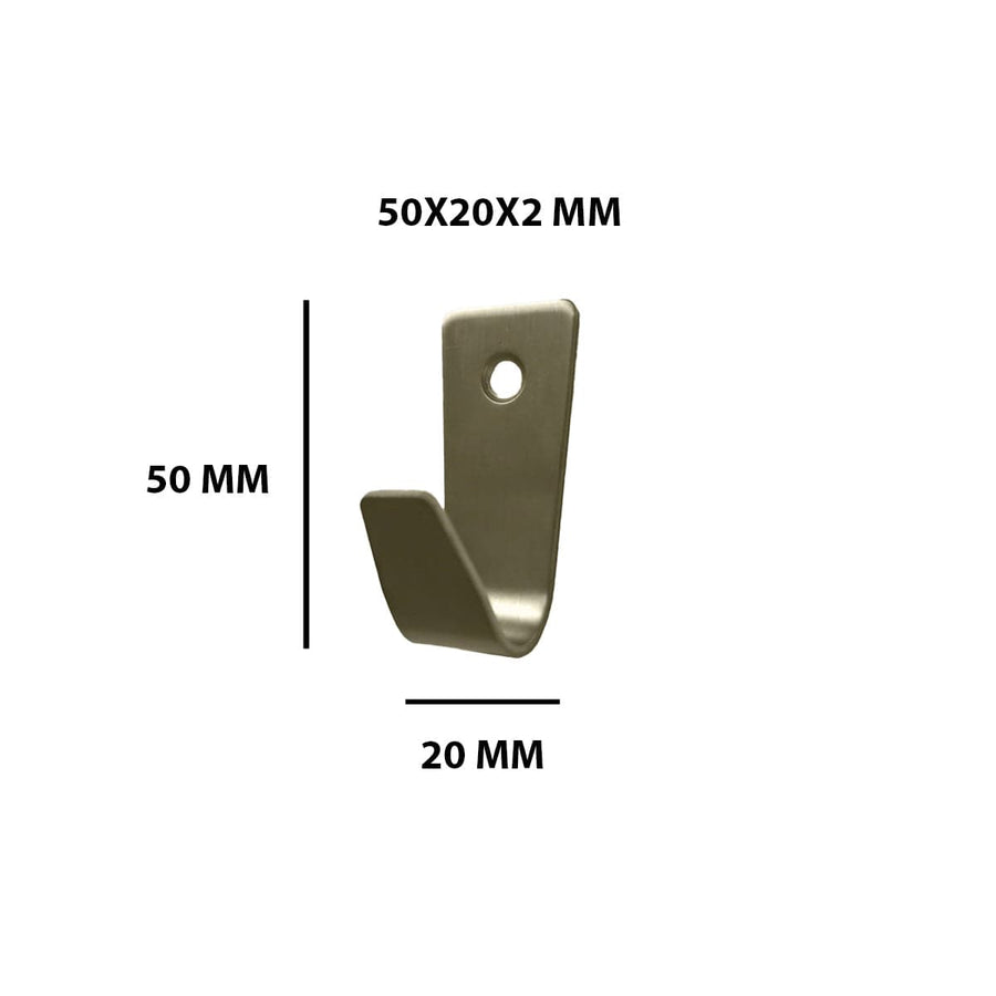 Bricocenter GALVANIZED COAT HOOKS SINGLE PRODUCT SIZE 50X20X2MM 4PCS