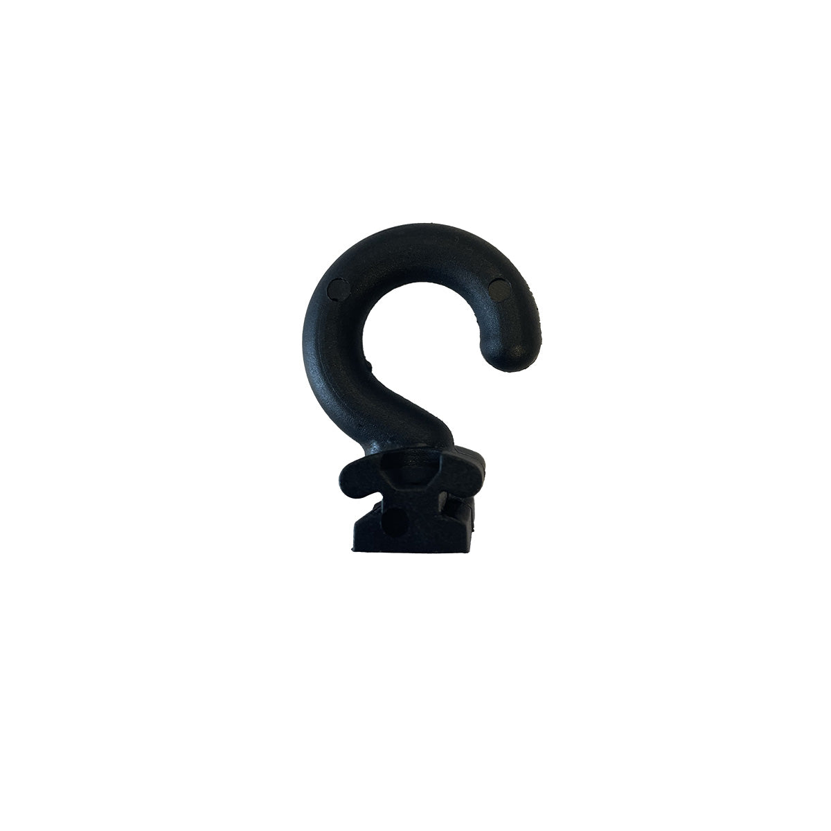 2 PVC OPEN HOOKS FOR AWNINGS BLACK H50 MM D20 MM