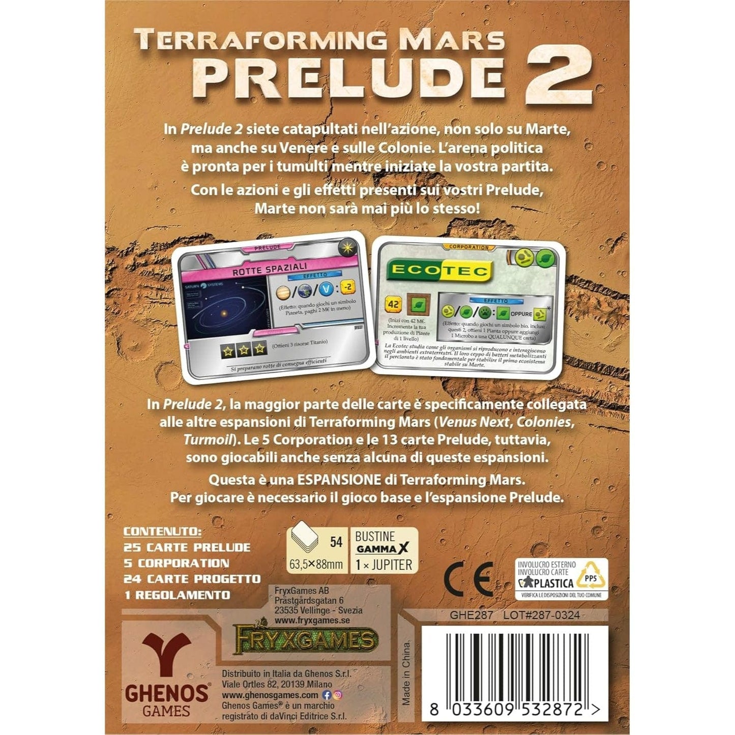 Toys TERRAFORMING MARS - PRELUDE 2 - (Ed. Italiana)