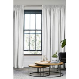 LILY WHITE OPAQUE CURTAIN 135X350 WITH WEBBING AND CONCEALED LOOP