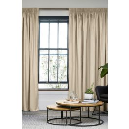 ECRU LILY OPAQUE CURTAIN 135X350 WITH WEBBING AND CONCEALED LOOP