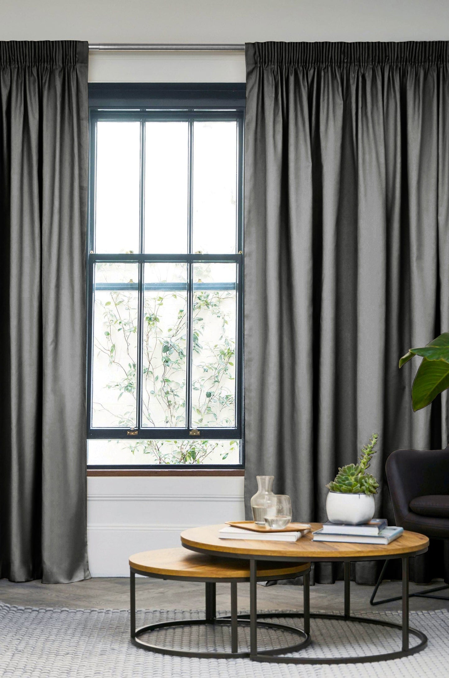Bricocenter LILY GREY OPAQUE CURTAIN 135X350 WITH WEBBING AND CONCEALED LOOP