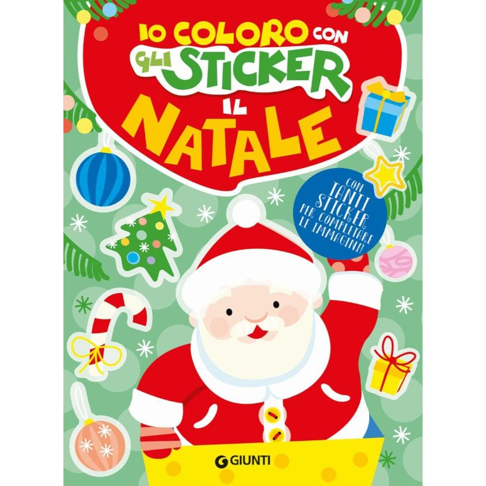 Toys I color with stickers. Christmas