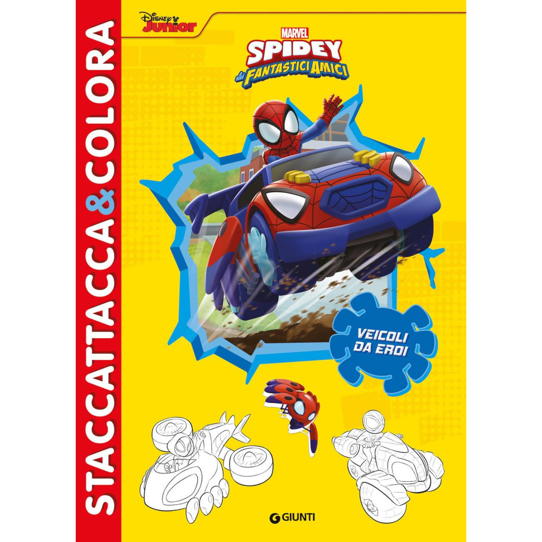 Spidey Hero Vehicles Peel & Color